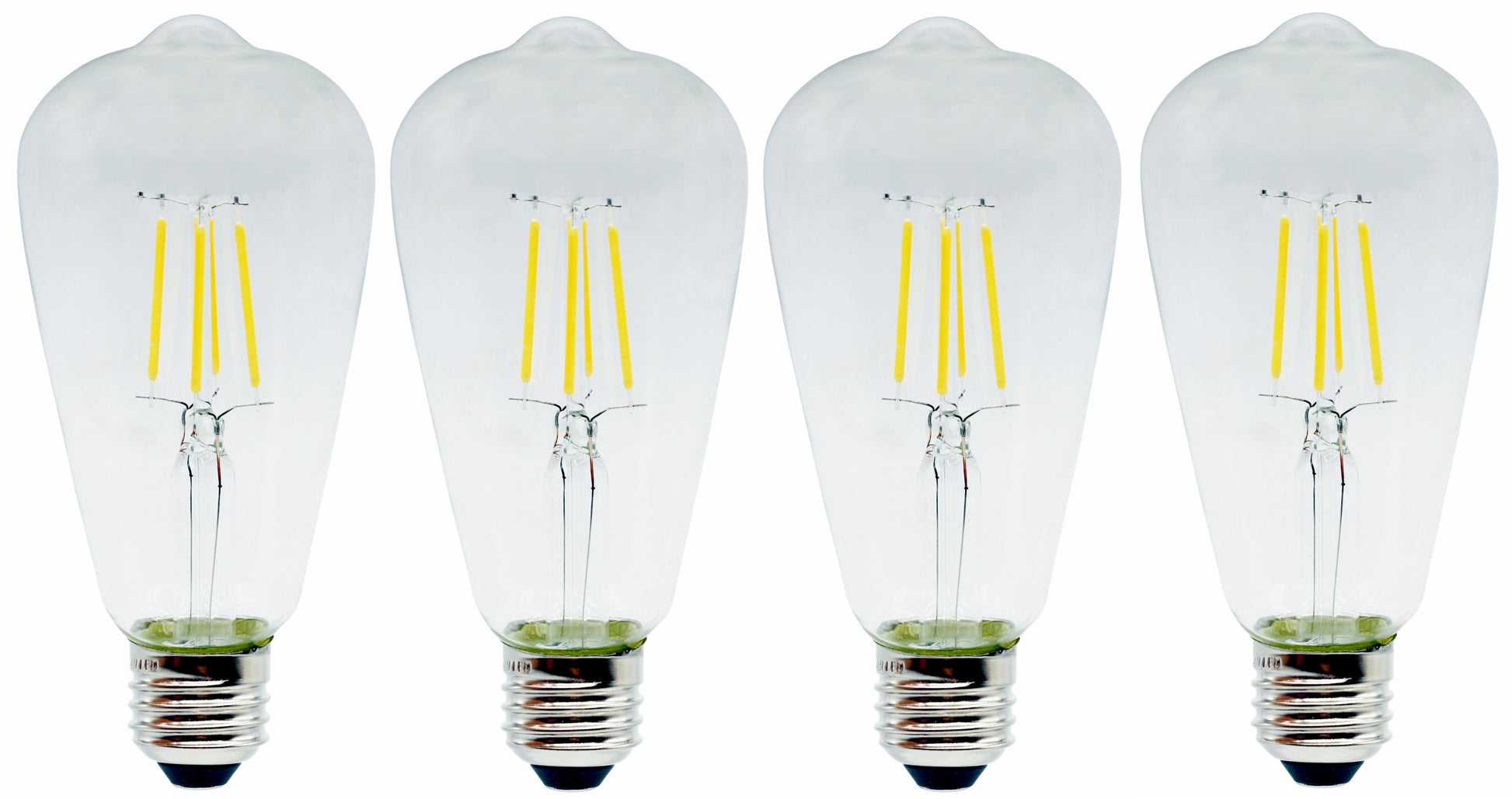 4-Pack Dimmable Vintage LED Light Bulbs 40 Watt Equivalent, ST64 Antique Edison