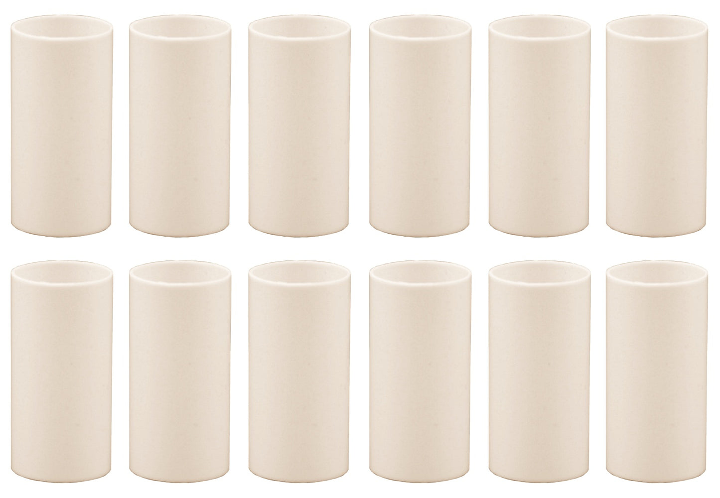 Creative Hobbies 1 3/4 Inch Tall Cream Plastic Candle Covers Sleeves Chandelier