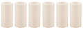 Creative Hobbies 1 3/4 Inch Tall Cream Plastic Candle Covers Sleeves Chandelier Socket Covers - Set of 6 - Candelabra Base