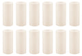 Creative Hobbies 2 Inch Tall Cream Plastic Candle Covers Sleeves Chandelier Socket Covers - Set of 12 - Candelabra Base