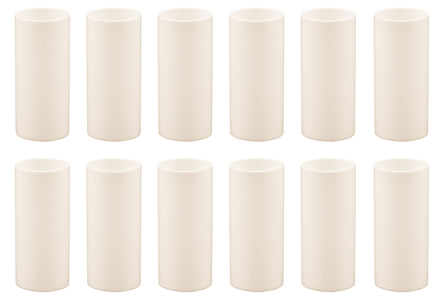 Creative Hobbies 2 Inch Tall Cream Plastic Candle Covers Sleeves Chandelier