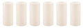 Creative Hobbies 2 Inch Tall Cream Plastic Candle Covers Sleeves Chandelier Socket Covers - Set of 6 - Candelabra Base
