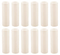 Creative Hobbies 3 Inch Tall Cream Plastic Candle Covers Sleeves Chandelier Socket Covers - Set of 12 - Candelabra Base