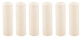 Creative Hobbies 3 Inch Tall Cream Plastic Candle Covers Sleeves Chandelier Socket Covers - Set of 6 - Candelabra Base