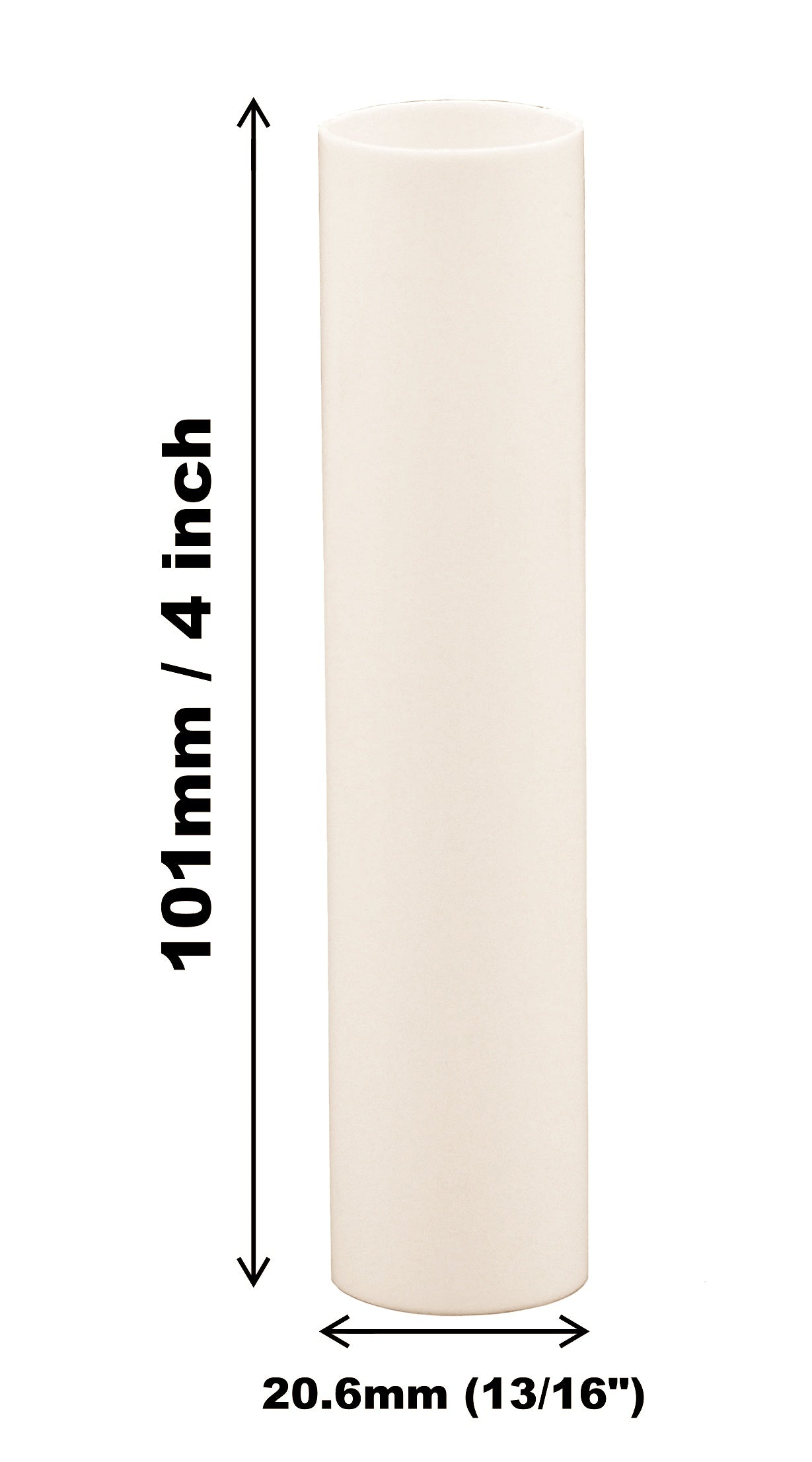 Creative Hobbies 4 Inch Tall Cream Plastic Candle Covers Sleeves Chandelier - side view