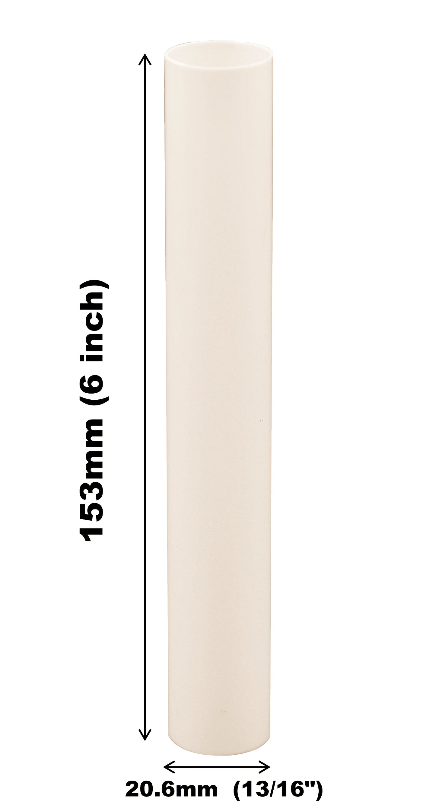 Creative Hobbies 6 Inch Tall Cream Plastic Candle Covers Sleeves Chandelier - side view