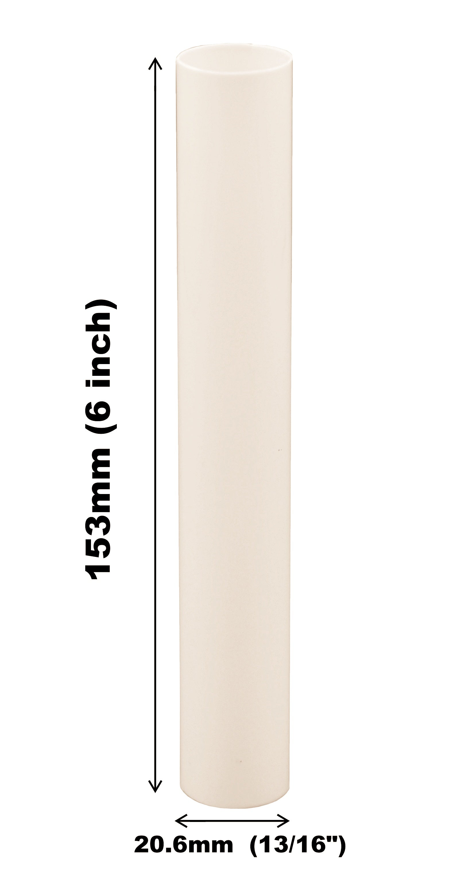 Creative Hobbies 6 Inch Tall Cream Plastic Candle Covers Sleeves Chandelier - side view