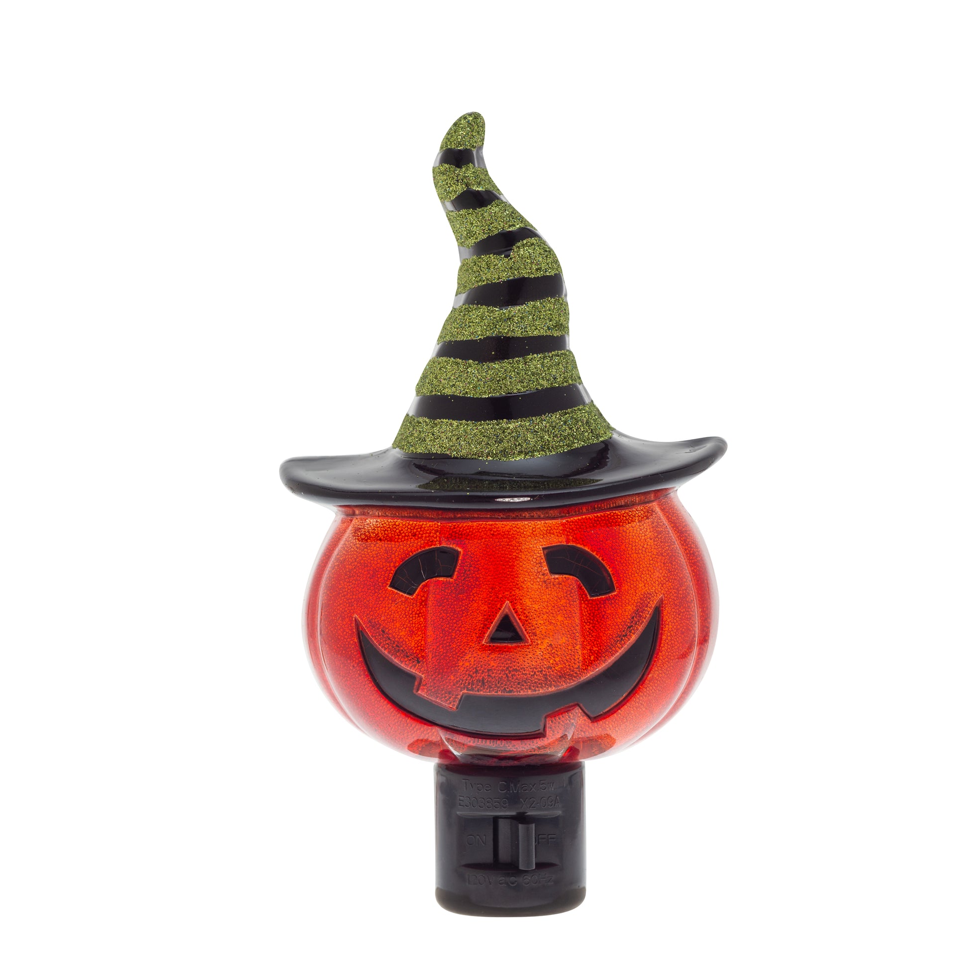 Pumpkin with Witch Hat Halloween Night Light