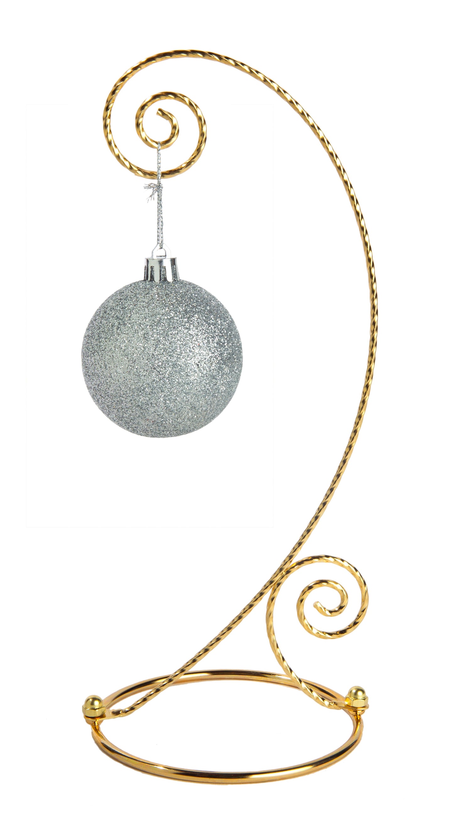 Creative Hobbies 10 Inch Tall Plated Ornament Display Hanger Stands for Hanging - side view