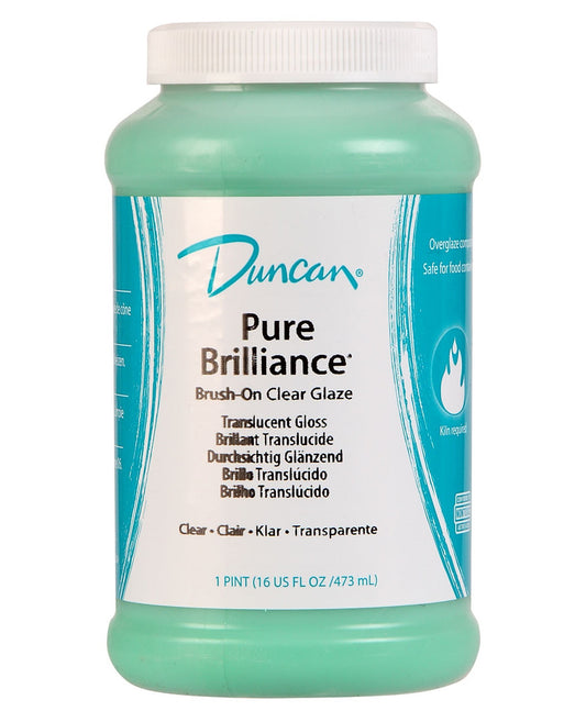 26395 Pure Brilliance Clear Glaze Brush-on Glaze For Ceramics 16 Oz Jar