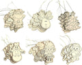 Kid Friendly DIY Holiday Christmas Themed Ornaments -Decorate Your Own - Contains 30 Ornaments Ready to Color or Paint