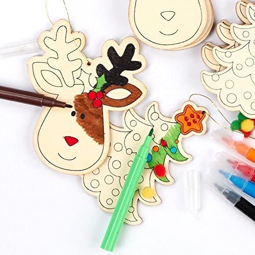 Kid Friendly DIY Holiday Christmas Themed Ornaments -Decorate Your Own - - detail