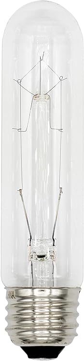 Creative Hobbies® 308 (Pack of 4) 25T10/CL - 25 Watt T10 Clear Tubular - 120V - - side view