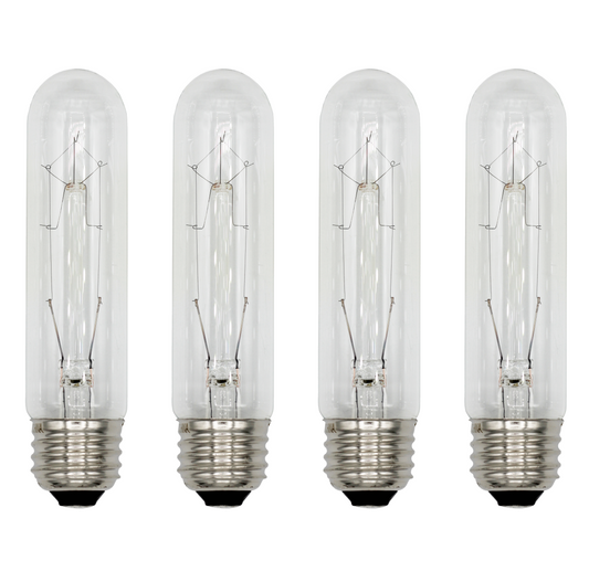 Creative Hobbies 60T10/CL - 60 Watt T10 Clear Tubular - 120V - Medium (E26) - nickel