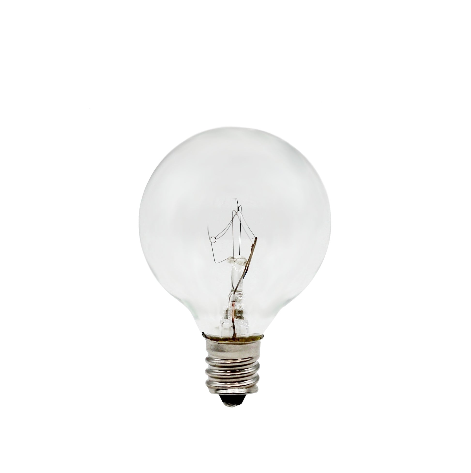 Clear Globe G40 Replacement Bulbs for Outdoor String Lights - 5W 120V Fit E12 - detail