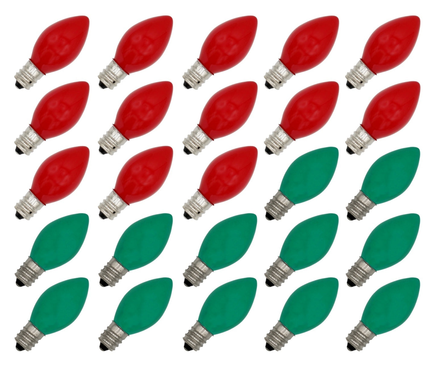 Creative Hobbies Box of 25 Light Bulbs - ceramic, for christmas