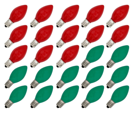 Creative Hobbies Box of 25 Light Bulbs - ceramic, for christmas