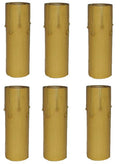 4" Fibre Drip Candle Cover For Medium (Edison) Base Lamp Sockets, 6 Pieces