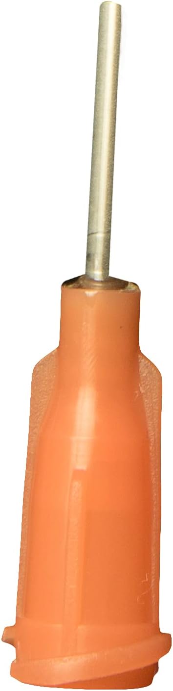 Glue Applicator Syringe for Flatback Rhinestones & Hobby Crafts, 5 Ml with 15 Gauge Orange Precision Tip - Value Pack of 10 …