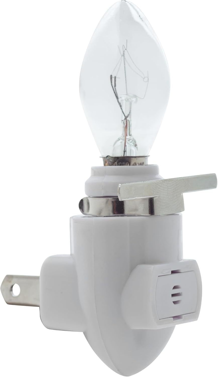 Auto On Sensor Plug in Night Light Module Includes 4 Bulbs and 4 Metal Clips, Great for Making Your Own Decorative Night Lights, Pack of 4 (White Sensor)