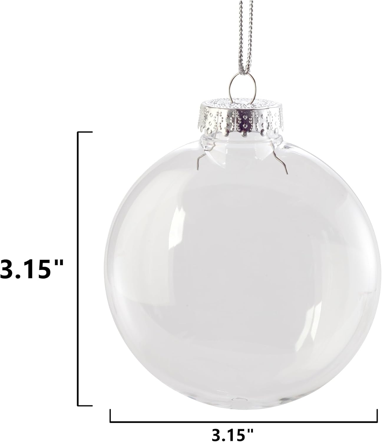 Clear Plastic Round Disc Ornaments 80mm (3.15") Great For Crafts - Box of 12