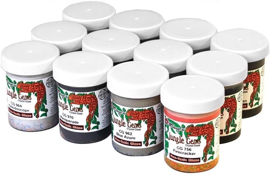 Mayco Jungle Gems Crystal Glaze Set 4 oz- 12 Jars