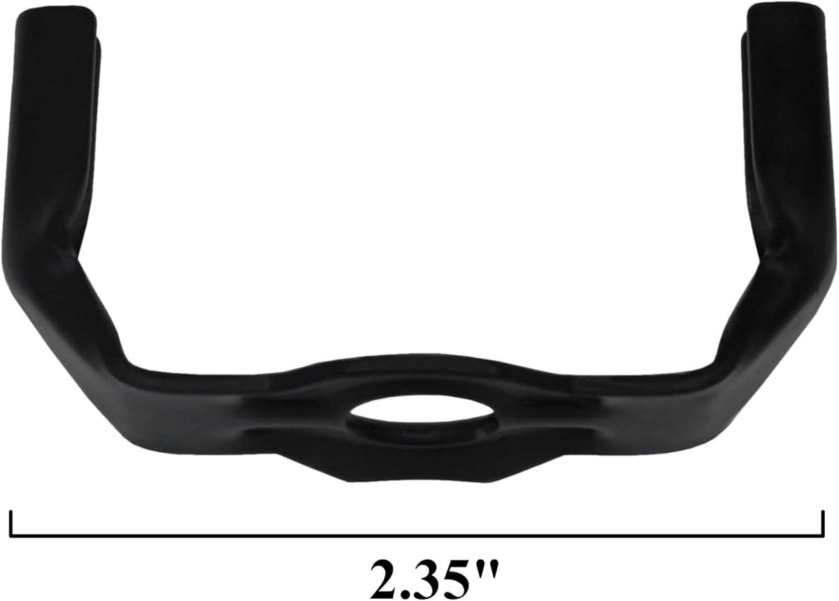 8 Inch Lamp Harp, Finial and Harp Base Set, Black Finish