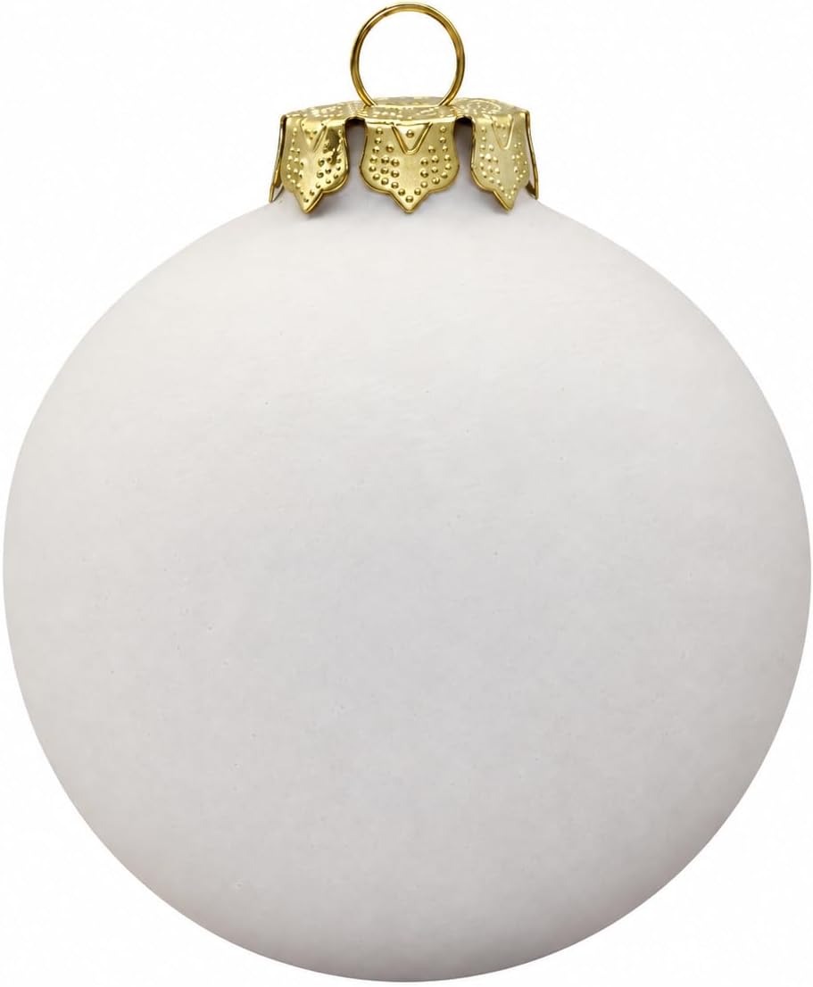 Creative Hobbies unpainted round ceramic ornament ball detail