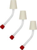 Hummingbird Feeder Tubes with Red Tip - for DIY Hummingbird Feeders, 1" Long Stopper | Pack of 3