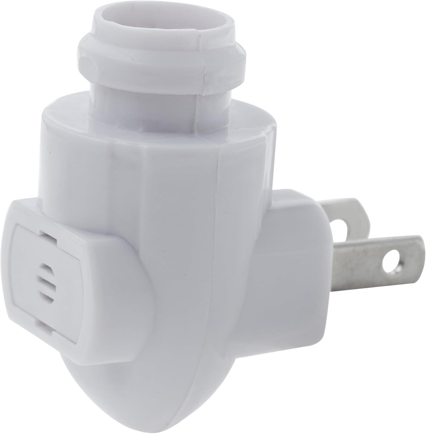 Auto On Sensor Plug in Night Light Module Includes 4 Bulbs and 4 Metal Clips, Great for Making Your Own Decorative Night Lights, Pack of 4 (White Sensor)