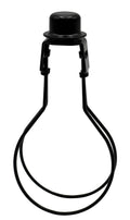 Lamp Shade Light Bulb Clip Adapter Clip on with Shade Attaching Finial Top, Black Color | 1 Pack