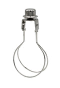 Lamp Shade Light Bulb Clip Adapter Clip on with Shade Attaching Finial Top, Silver Color | 1 Pack