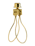 Lamp Shade Light Bulb Clip Adapter Clip on with Shade Attaching Finial Top - Gold