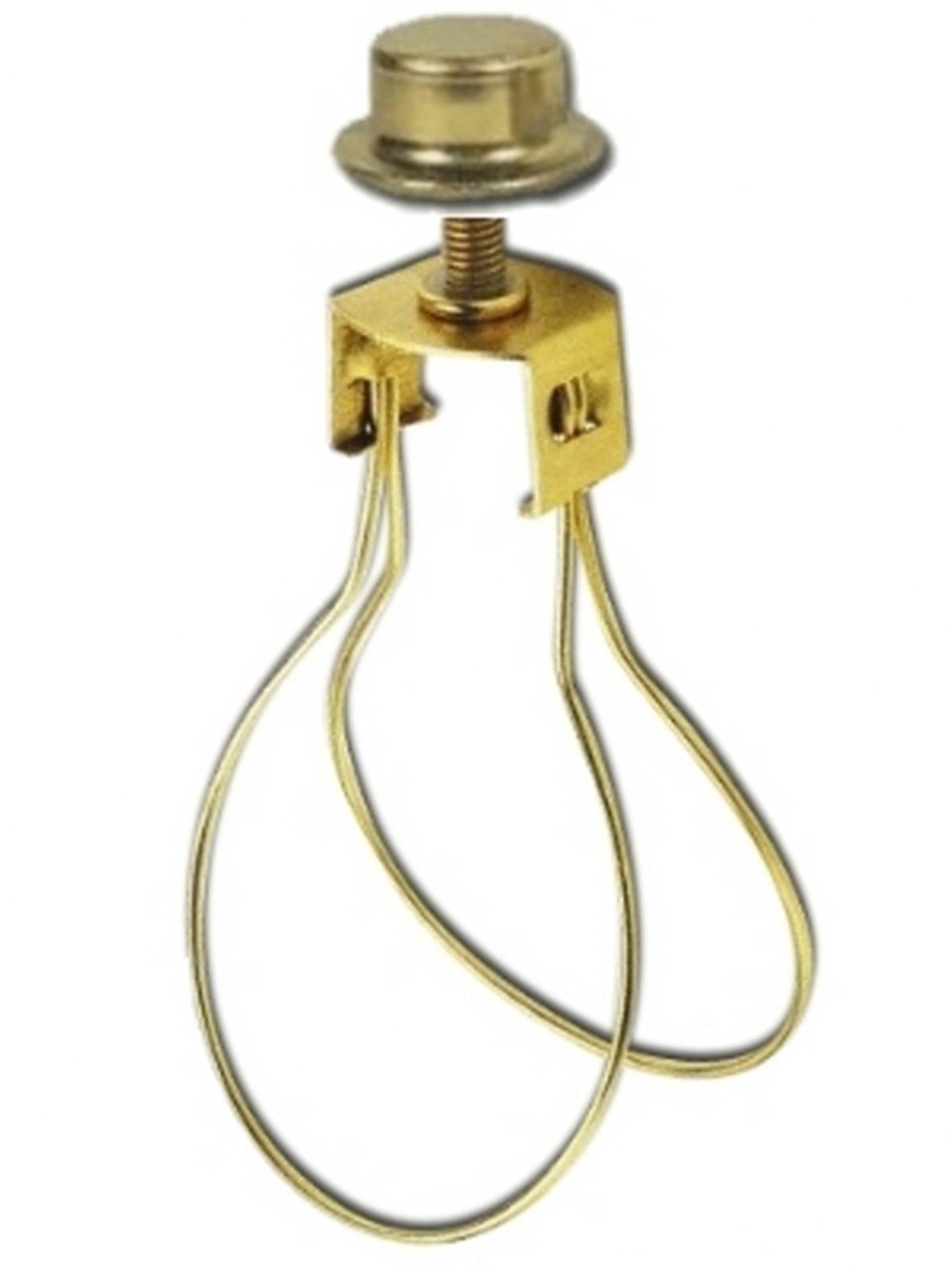 Lamp Shade Light Bulb Clip Adapter Clip on with Shade Attaching Finial Top, - brass, for craft