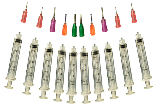 Glue Applicator Syringe for Flatback Rhinestones & Hobby Crafts, 5 Ml with - stainless steel