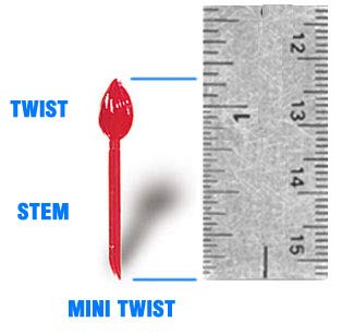 Plastic Lites for Ceramic Christmas Trees, 5GN9 Mini Flame Shape Pin Light - side view