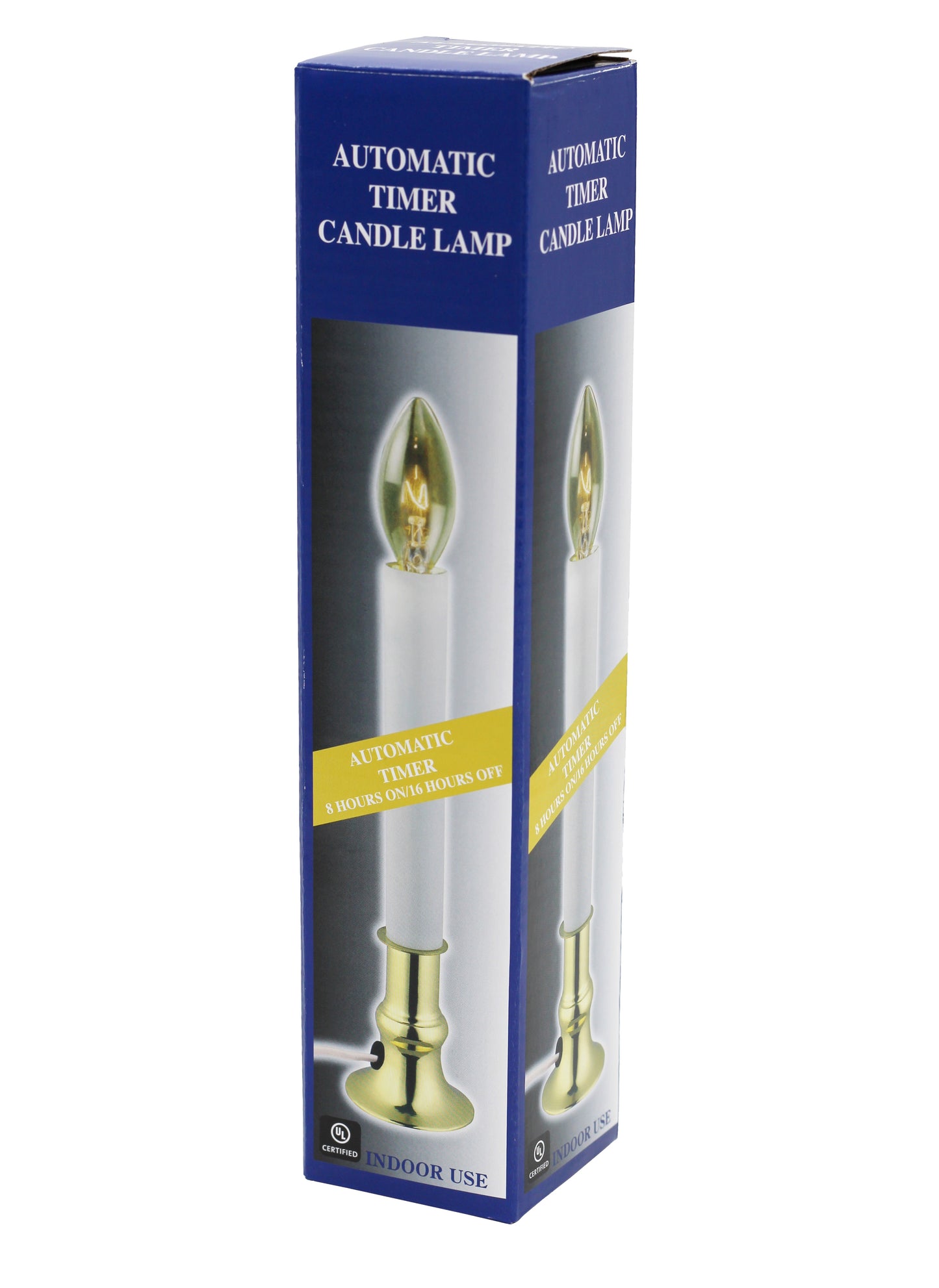 Creative Hobbies Electric Window Candle Lamp with Brass Plated Base - Automatic - detail