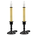 Creative Hobbies 11 Inch Plug In Window Candles, Black Base, 2 Pack