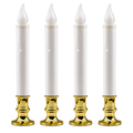 Creative Hobbies Battery Operated LED Window Candles, 6 Hour Timer, 4 Pack