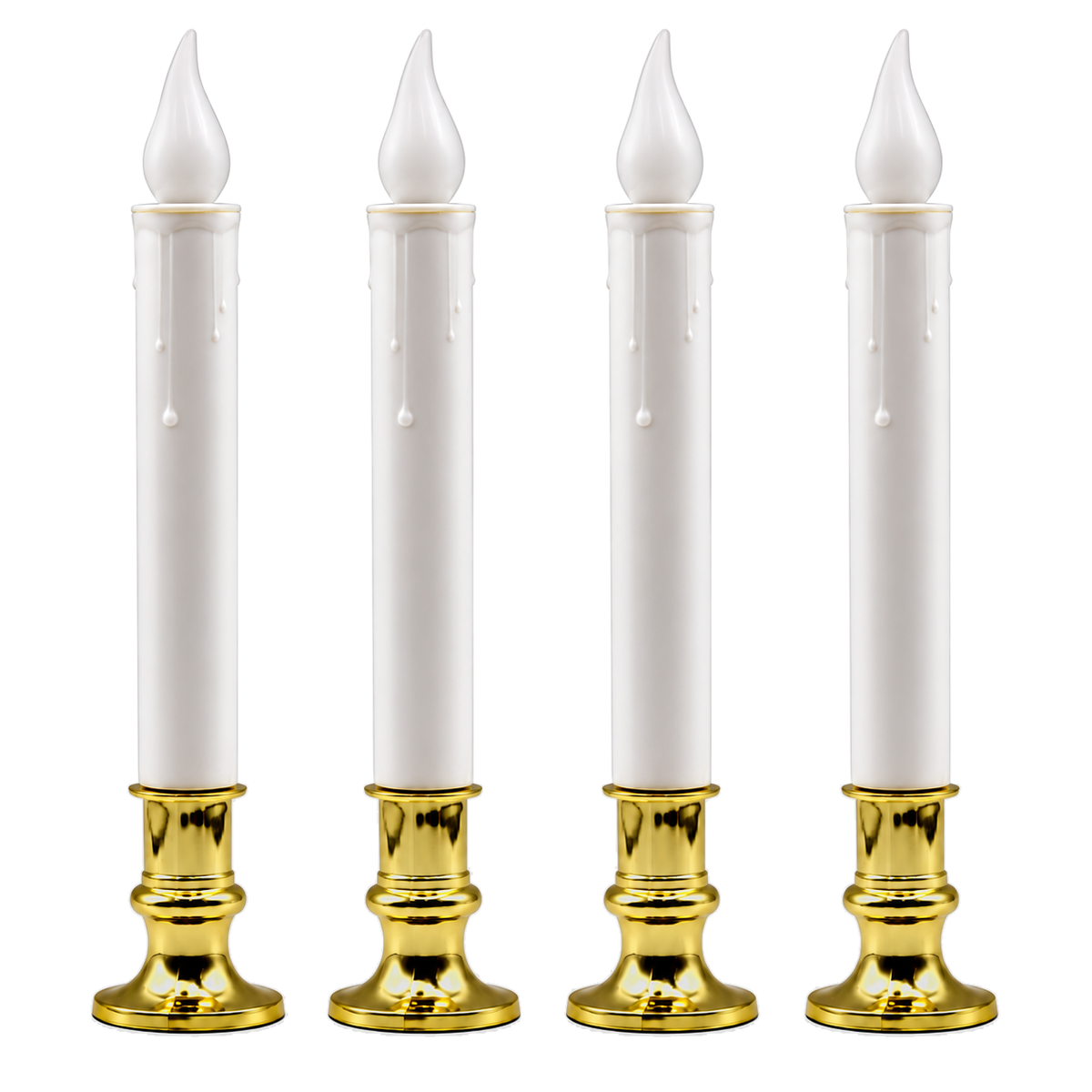 Creative Hobbies Battery Operated LED Window Candles, 6 Hour Timer, 4 Pack