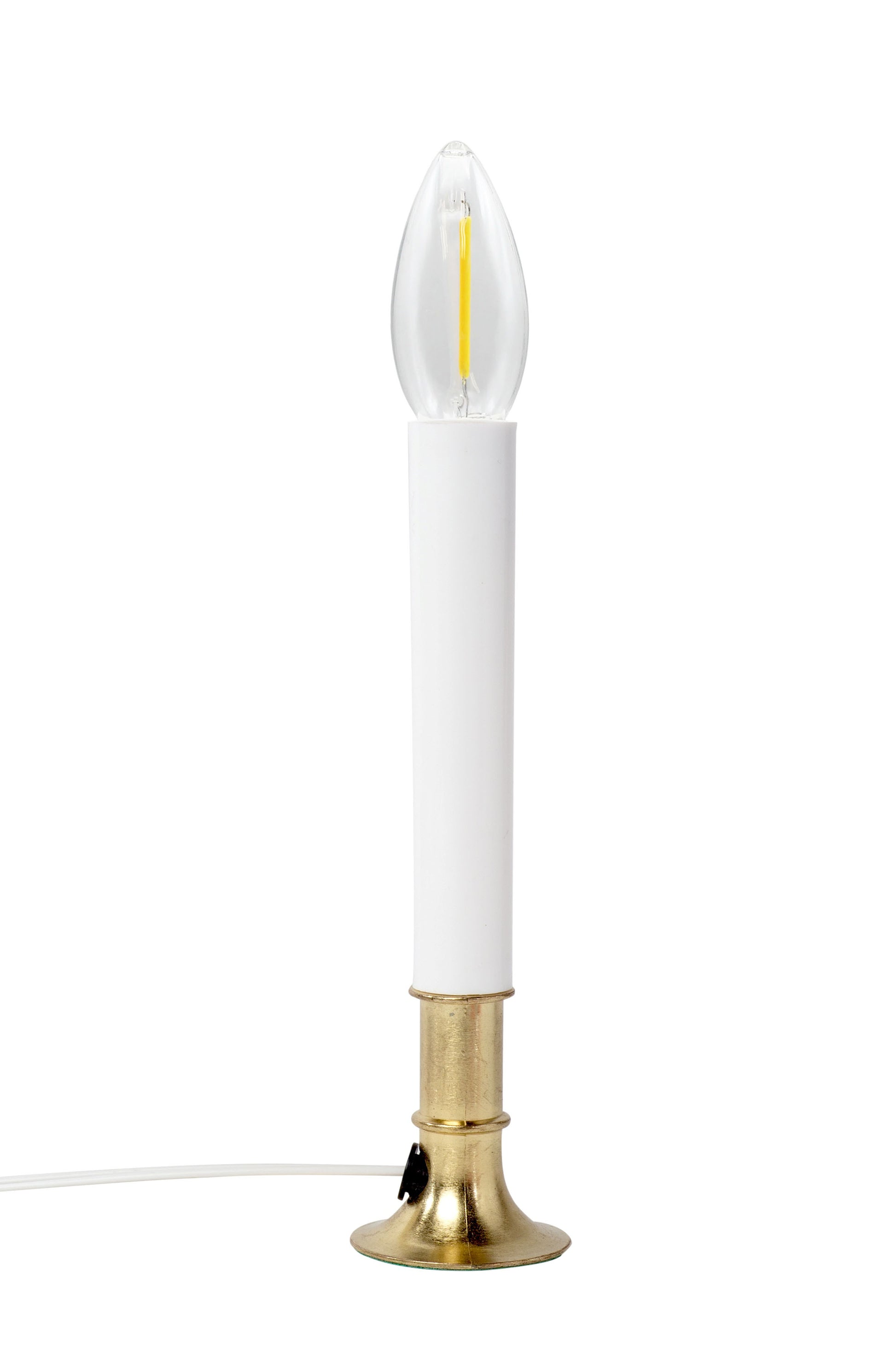 Electric Window Candle Lamp with LED Bulb, Brass Plated Base, Dusk to Dawn - view 5