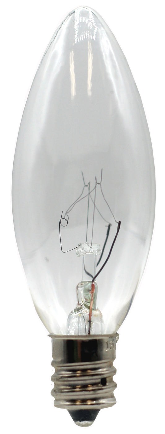Light Bulbs for Electric Candles, Chandeliers & More ~7 Watt, 120 volt ~25 - glass, for night light