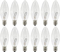 Light Bulbs for Electric Candles, Chandeliers & More ~7 Watt,  120 volt, Clear Steady Burning  ~ 12 Pieces