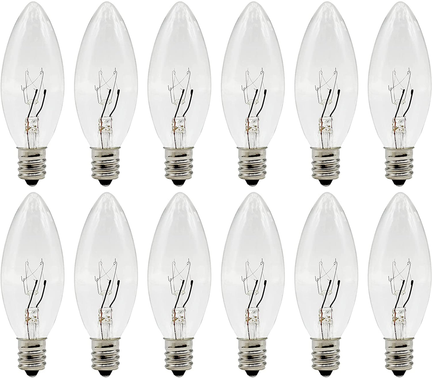 Light Bulbs for Electric Candles, Chandeliers & More ~7 Watt, 120 volt, Clear - for night light