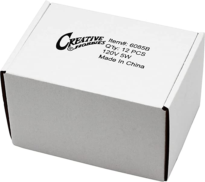 Light Bulbs for Electric Candles, Chandeliers & More ~5 Watt, 120 volt, Clear - side view