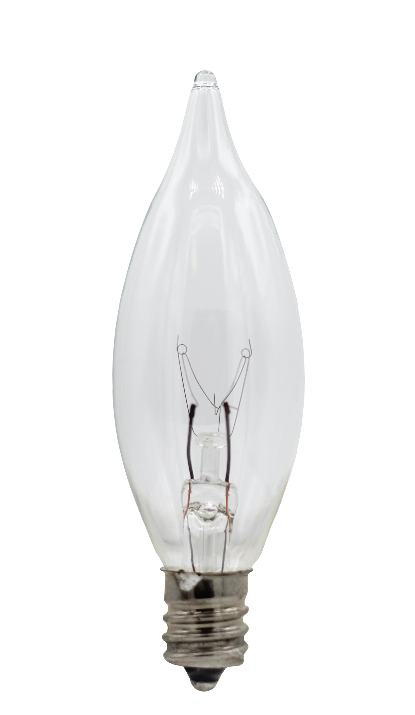 Replacement Light Bulbs for Electric Candle Lamps, Flame Tip Bulbs For Window - side view