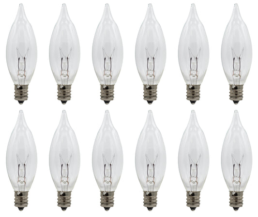 Replacement Light Bulbs for Electric Candle Lamps, Flame Tip Bulbs For Window - for night light