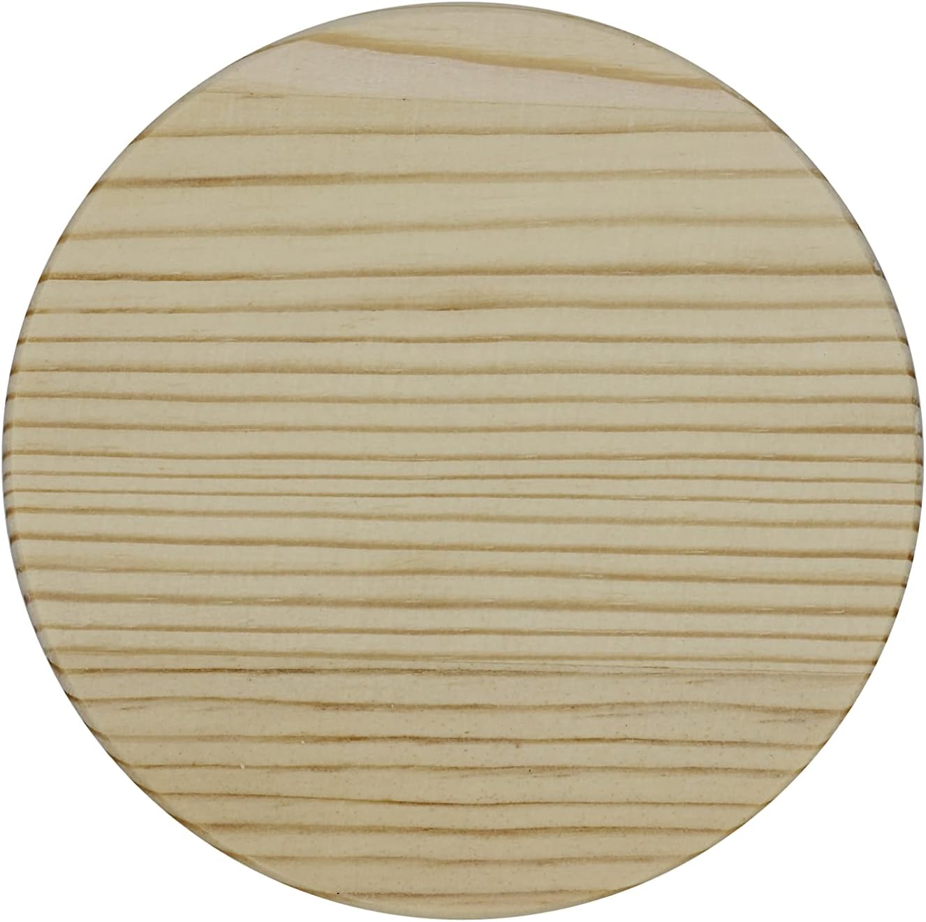 6 Pack of Unfinished Wood Coasters with Holder – 4 Inch Round Wooden Coaster DIY Craft, Sanded and Ready to Decorate, Paint or Stain