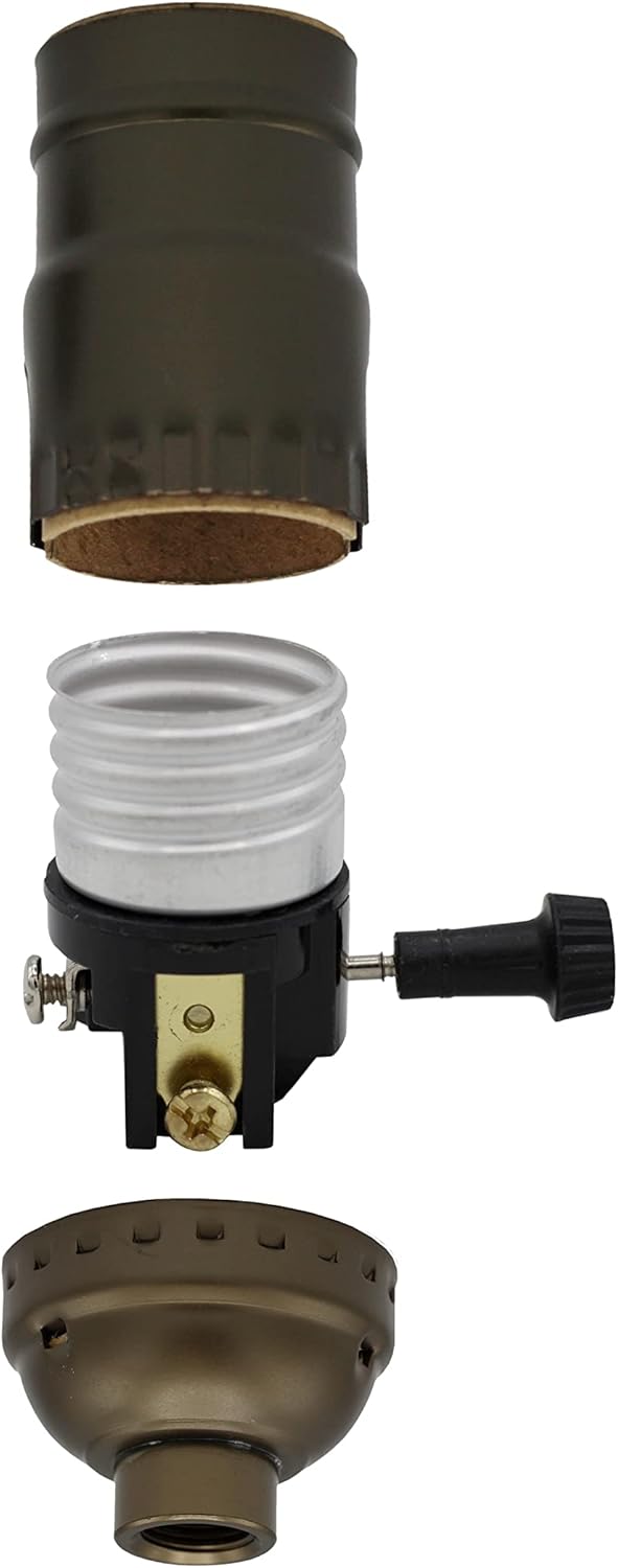 ML94KIT Premium Lamp Kit with All Parts for DIY Lamp Design or Repair (Antique Brass)