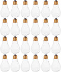 Clear Fillable Plastic Light Bulbs, 4 Inch - Pack of 24